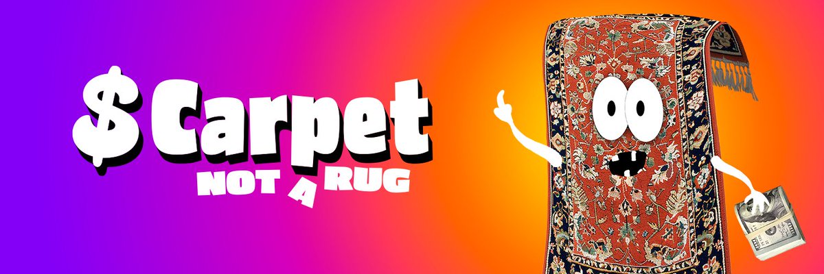 Kikser1214's tweet photo. $CARPET is the ticker, not a rug! LMAO! 

CA: G4QwAaH327SHLx1KG6q5pMi8MsskWJ89E3w1nFxPpump https://t.co/xmWdHYeOvv
