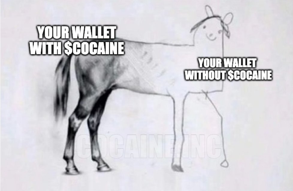 fill your bags boss – $COCAINE is about to get really expensive