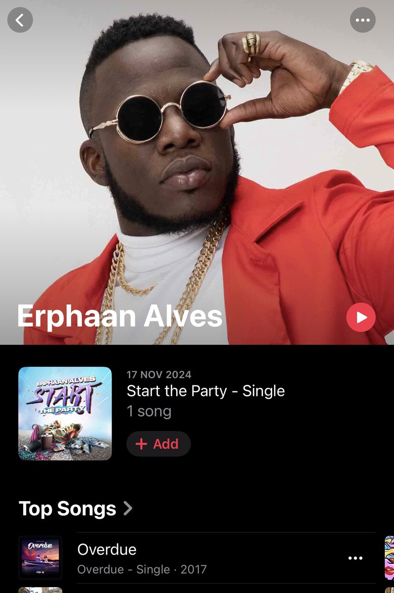 Erphaan's tweet photo. Thanks eh @AppleMusic π«
#StartTheParty now!
https://t.co/4PJ2Ws9K34 https://t.co/jQ7Qfs8yQ7