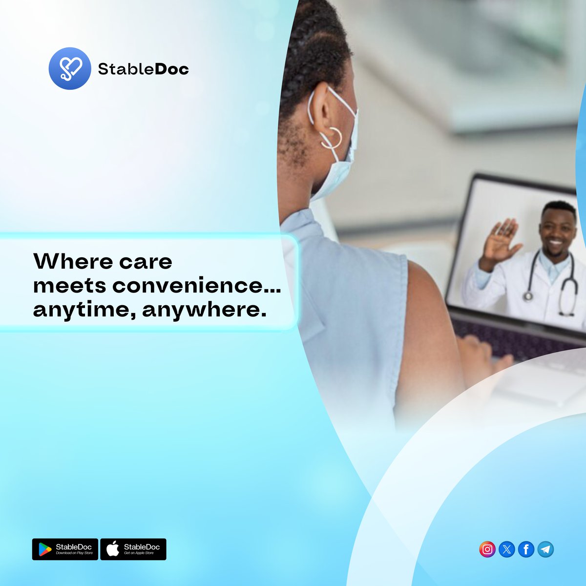 At #StableDoc, your comfort is our priority! We provide quality healthcare wherever and whenever you need it! #ConvenientCare #Telehealth #healthcare #DiGiTALhealth #SDT