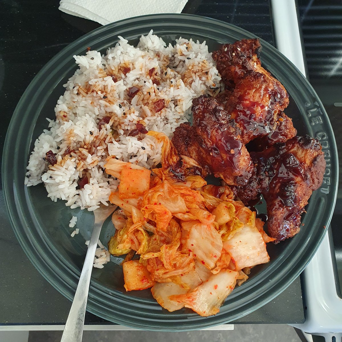 CardinalBirb's tweet photo. food diary. crispy chicken with soy sauce glaze https://t.co/HY1xk4Ti7M