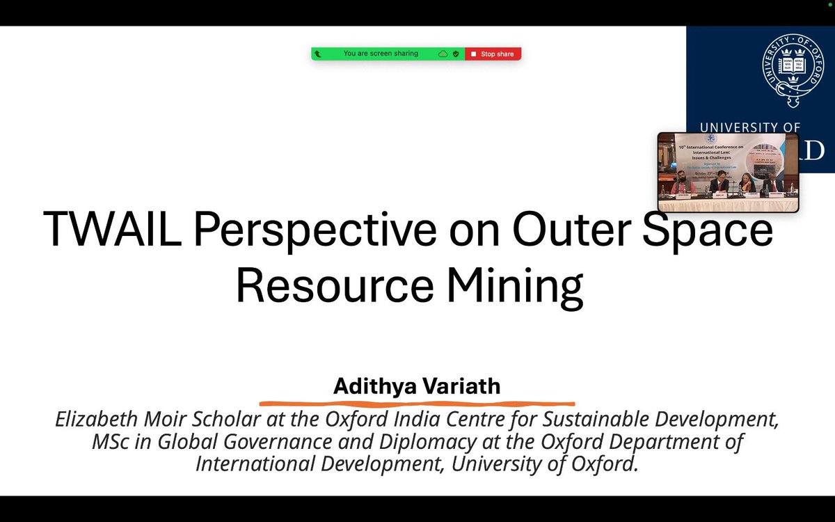 Adithya Variath (@adithyavariath) on Twitter photo Over the past two weeks, I had the privilege of speaking at the Global Security, Safety & Sustainability Conference hosted by <a href="/NorthumbriaUni/">Northumbria Uni</a>, as well as the 10th ISIL International Law Conference. Grateful to contribute to key discussions on space law, security & sustainability. Over the past two weeks, I had the privilege of speaking at the Global Security, Safety & Sustainability Conference hosted by <a href="/NorthumbriaUni/">Northumbria Uni</a>, as well as the 10th ISIL International Law Conference. Grateful to contribute to key discussions on space law, security & sustainability.