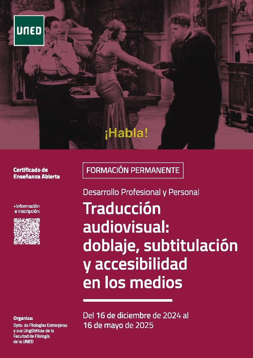 Si os interesa profundizar en el estudio y la práctica de la TAV, no os perdáis este curso de formación permanente impartido por <a href="/NTALAVAN/">NOA TALAVAN</a> y <a href="/MarOgea/">Mar_Ogea</a>. Plazo de inscripción abierto hasta el 12 de diciembre. Más info: formacionpermanente.uned.es/tp_actividad/a…