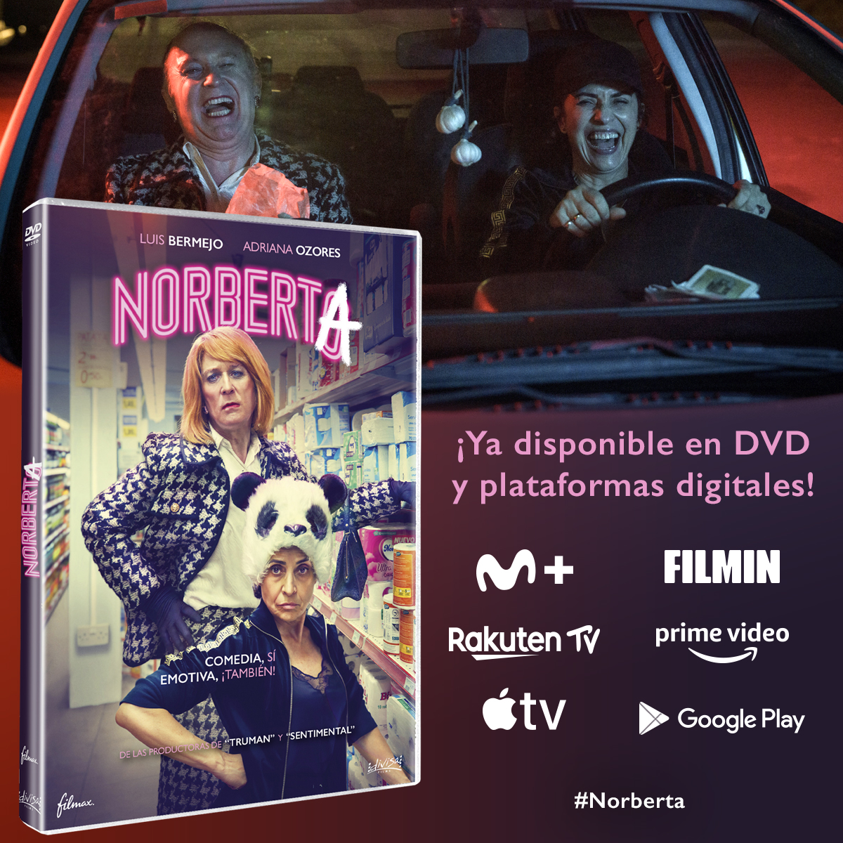 Filmax (@filmax) on Twitter photo Una comedia transformadora. 👠
#Norberta, protagonizada por Luis Bermejo (<a href="/BermejoLuis/">Luis Bermejo</a> ) y Adriana Ozores, ya está disponible en DVD y plataformas digitales.
🎞️ Una original y refrescante historia con trasfondo LGTBIQ+. 🎉 ¿Te apuntas al atraco más gordo año? Una comedia transformadora. 👠
#Norberta, protagonizada por Luis Bermejo (<a href="/BermejoLuis/">Luis Bermejo</a> ) y Adriana Ozores, ya está disponible en DVD y plataformas digitales.
🎞️ Una original y refrescante historia con trasfondo LGTBIQ+. 🎉 ¿Te apuntas al atraco más gordo año?