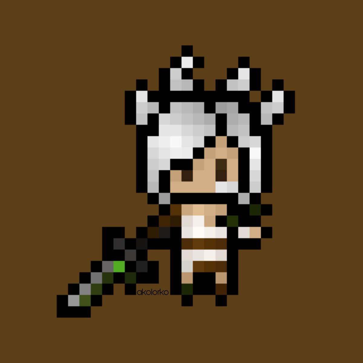 akolorko's tweet photo. "𝒲𝒽𝒶𝓉 𝒾𝓈 𝒷𝓇𝑜𝓀𝑒𝓃 𝒸𝒶𝓃 𝒷𝑒 𝓇𝑒𝒻𝑜𝓇𝑔𝑒𝒹." 🗡️🩹
—
riven sprite from league of legends ♡ | follow on ig @ akolorko
#pixelart #sprite #leagueoflegends #riven https://t.co/J8SYLPE0uW