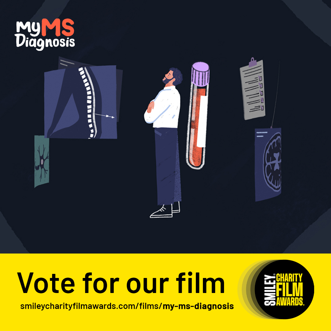 Vote for World MS Day! 🎬The ‘My MS Diagnosis’ animation has been nominated for the Smiley Charity Film Awards! 🏆 The awards celebrate and amplify cause-based films across the globe. You can help us get shortlisted for the awards by voting today. 👉smileycharityfilmawards.com/films/my-ms-di…