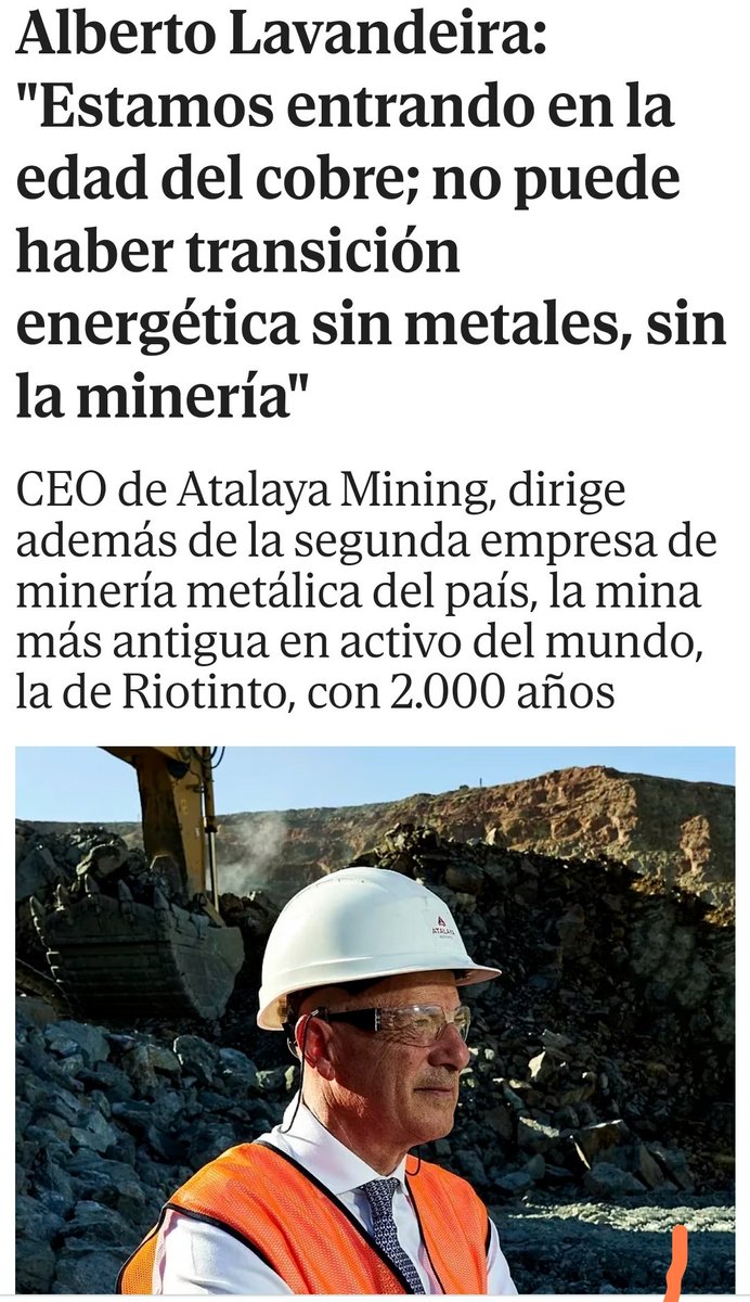 JVivalt's tweet photo. 🇬🇧 $ATYM
Confiando en el buen hacer del CEO...apostamos por el #cobre posicionados a través de @AtalayaMining.
#Atalayamining #mineria #cupper #albertolavandeira
Que explota entre otras la mina más antigua en activo del mundo. #Riotinto https://t.co/aPy0MYGuOB