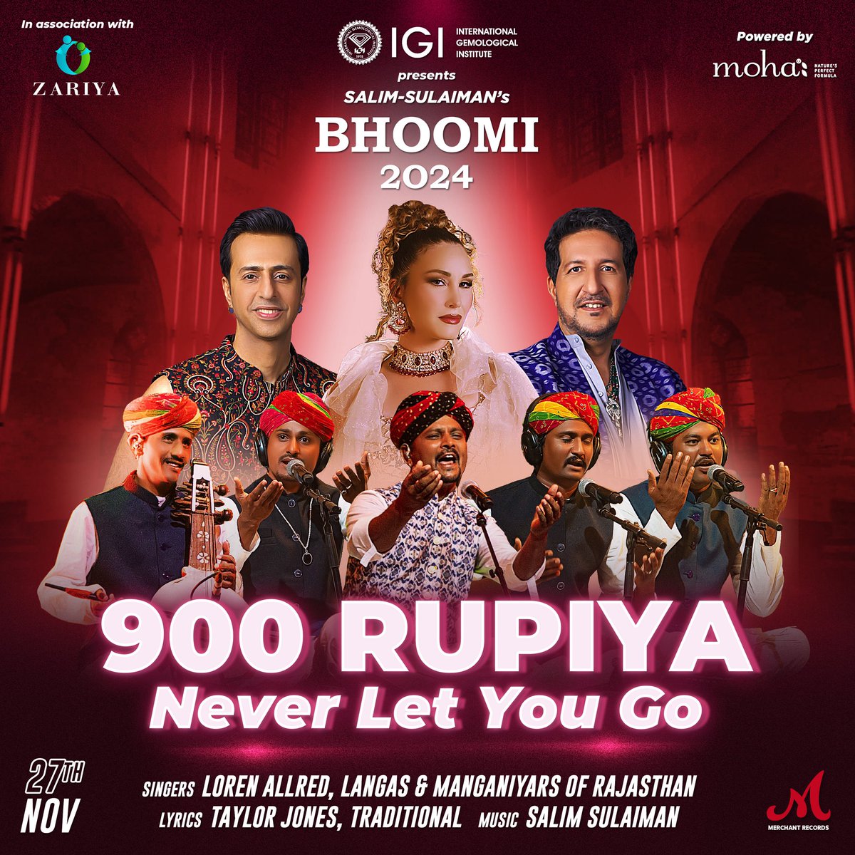 SlimSulaiman's tweet photo. Here’s 900 Rupiya, Never Let You Go from #Bhoomi2024, by @lorenallred & the Langas & Manganiyars of Rajasthan! Releasing Nov 27 on @MerchantRec, stay tuned!
presented by @igiworldwide & powered by @themohalife
#Bhoomi24 #Lorenallred #900rupiya
#Merchantrecords #salimsulaiman https://t.co/4L1IyNBmqr