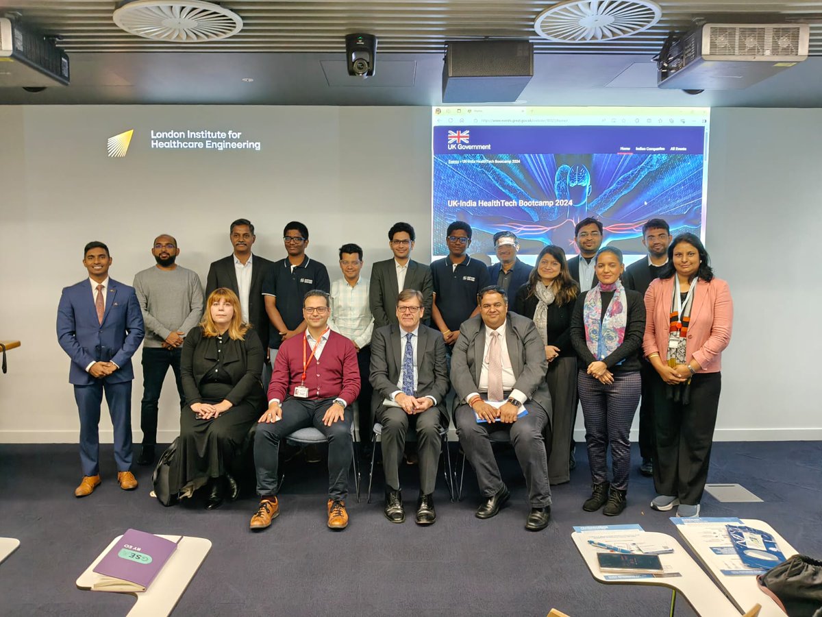 chandruiyer's tweet photo. Delighted to be in #London to kickstart the #UK immersion visit for the winners of the ๐ฎ๐ณ ๐ฌ๐ง #HealthTech bootcamp. Brilliant start to the week at the #LIHE with the support of colleagues from @biztradegovuk, @SciTechgovuk & @NIHRresearch. #Alivewithopportunity #BringonCardiff https://t.co/BfUqFH3M7n