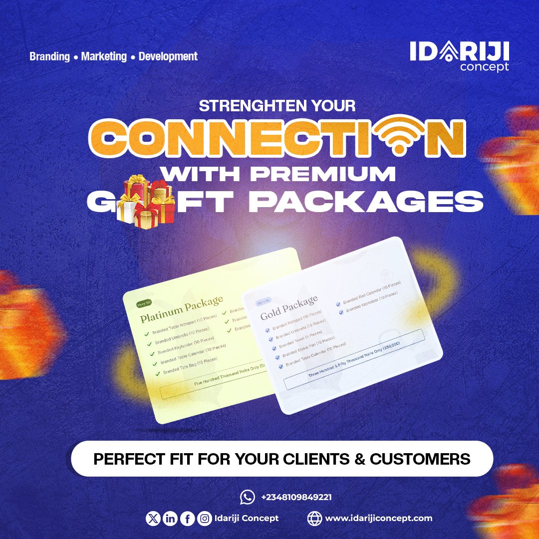 IdarijiC's tweet photo. Strong connections keep customers/clients loyal to your brand. 
You can start by sharing gifts. And for that? Stress not. We've got You covered😇🥳🥰

https://t.co/9DRuxKWsz3 https://t.co/cJeV4OwvW2
