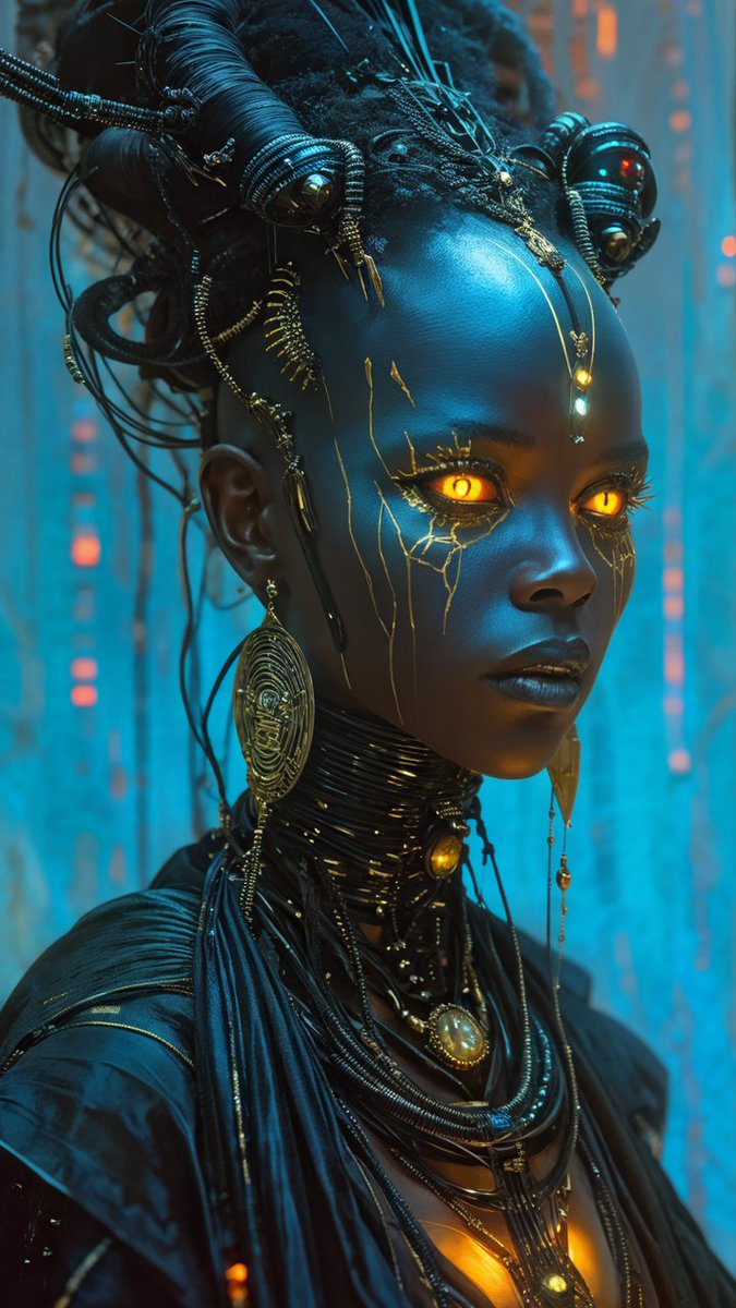 ArtNoir24's tweet photo. @SIN_AI_1 QT Black and Gold
Space Witch… making Vader look basic. ✨🌌⚡
#SpaceWitch #GalacticSorcery #CosmicQueen #FuturisticMagic #AIArtistry https://t.co/KBmtqzQETb
