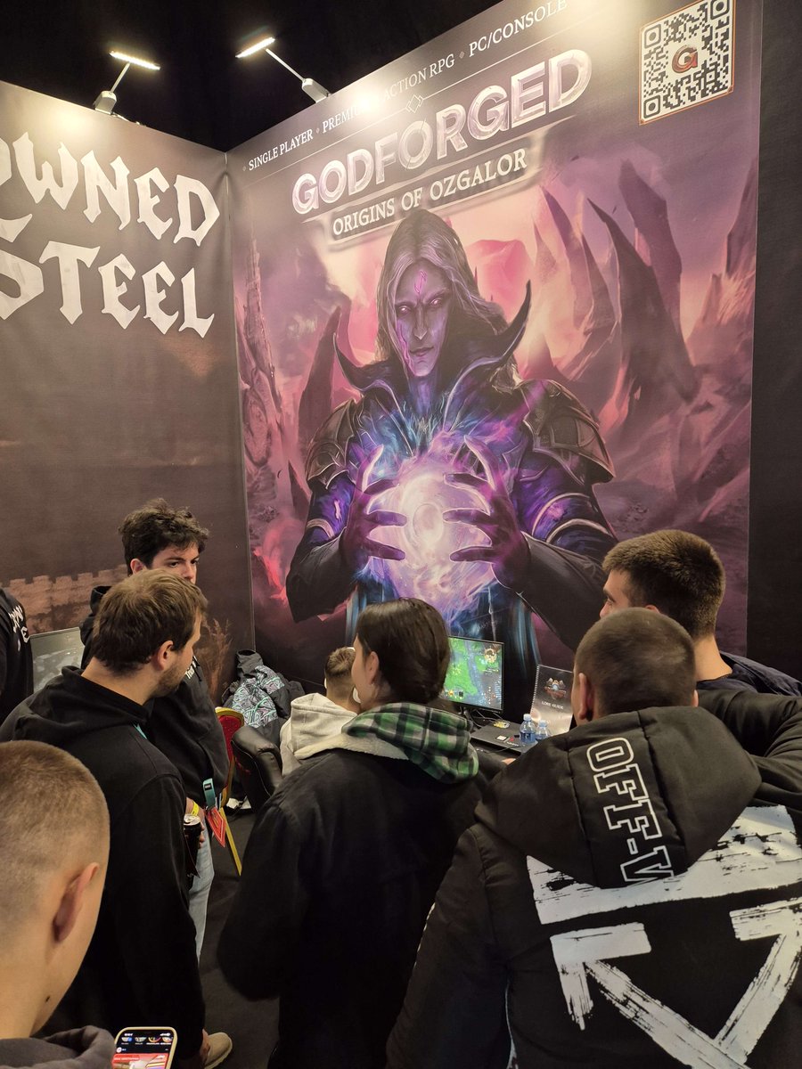 GodforgedGame's tweet photo. We had a blast at Games.Con Belgrade!
Big shout out to all the folks who played the early technical build of Godforged and gave us valuable feedback! 💪

Our founders also gave a talk on Designing worlds &amp; building bridges sharing the stage with amazing devs from Serbia 🇷🇸 https://t.co/hY51UTbxeF
