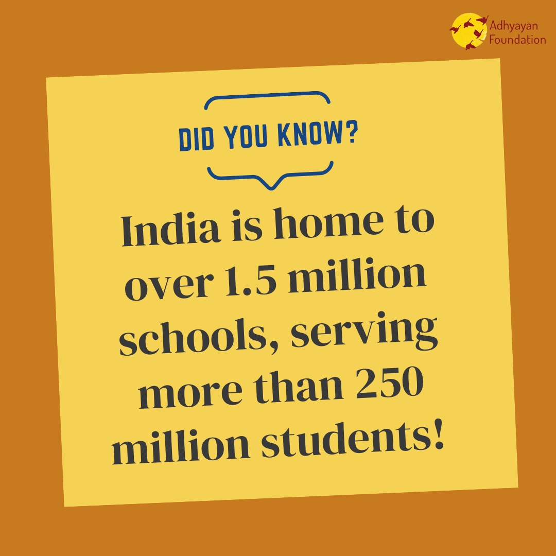 Adhyayan Foundation (@aqefadhyayan) on Twitter photo India has 1.5M+ schools for 250M students. But how many can truly be called a good school with strong resources, teaching, and safety? Comment your thoughts! #EducationInIndia India has 1.5M+ schools for 250M students. But how many can truly be called a good school with strong resources, teaching, and safety? Comment your thoughts! #EducationInIndia
