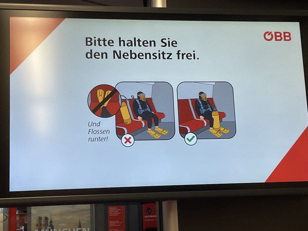 Magyarországon is kellene kb mindenhova ilyen tábla… #OEBB
 🇦🇹