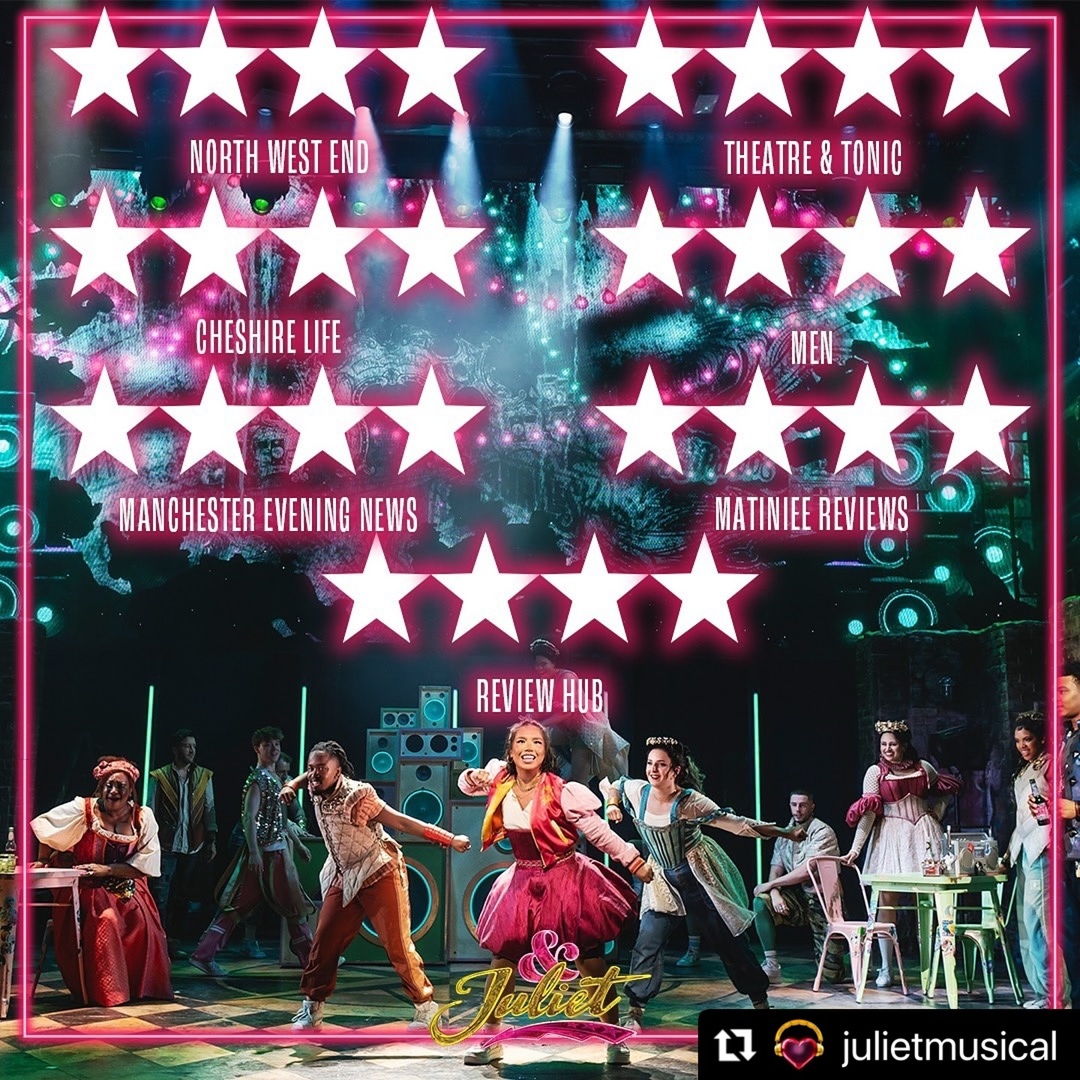 We only have 6 tickets left for our Jigsaw trip to &amp;Juliet in January - make sure you speak to your schools manager this weekend or email Michael if you want to reserve your spot! 

#Repost <a href="/julietmusical/">& Juliet UK</a> with <a href="/use/">Roslyn K.</a>.repost
・・・
All these reviews have got us seeing STARS 🤩⭐

…