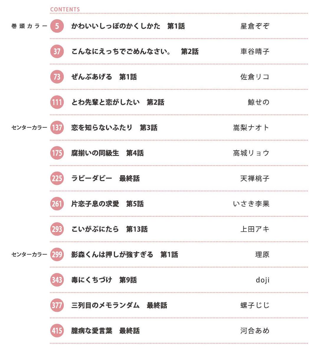 drap_info's tweet image. #drap 1月号は、寒い日でも心はぽっかぽか💓ほくほくな愛が盛りだくさん！

#いさき李果／#上田アキ／#河合あめ／#鯨せの／#車谷晴子／#佐倉リコ／#高城リョウ／#嵩梨ナオト／#天禅桃子／#doji／#螺子じじ／#星倉ぞぞ／#理原

（五十音順敬称略）