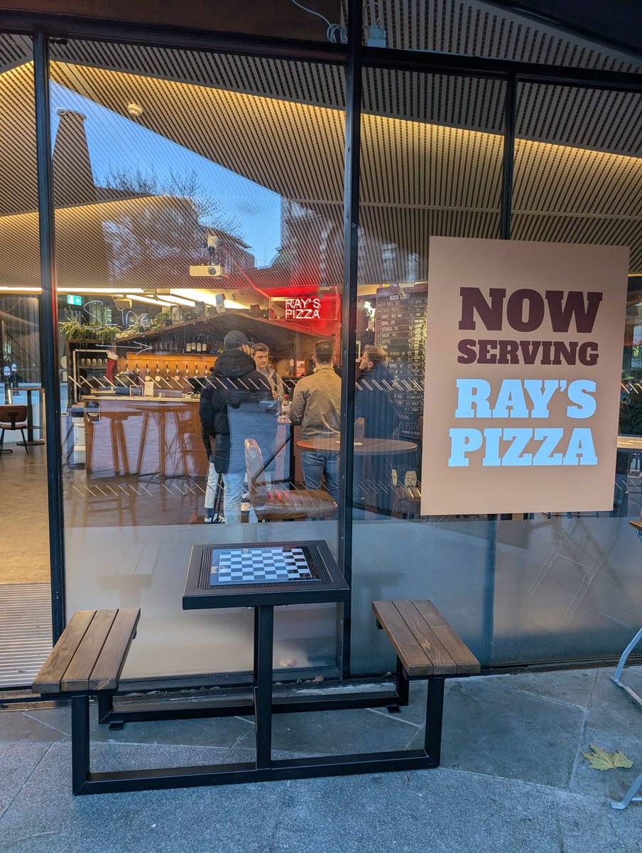 New chess tables are in.  BYO  pieces. #aldgate