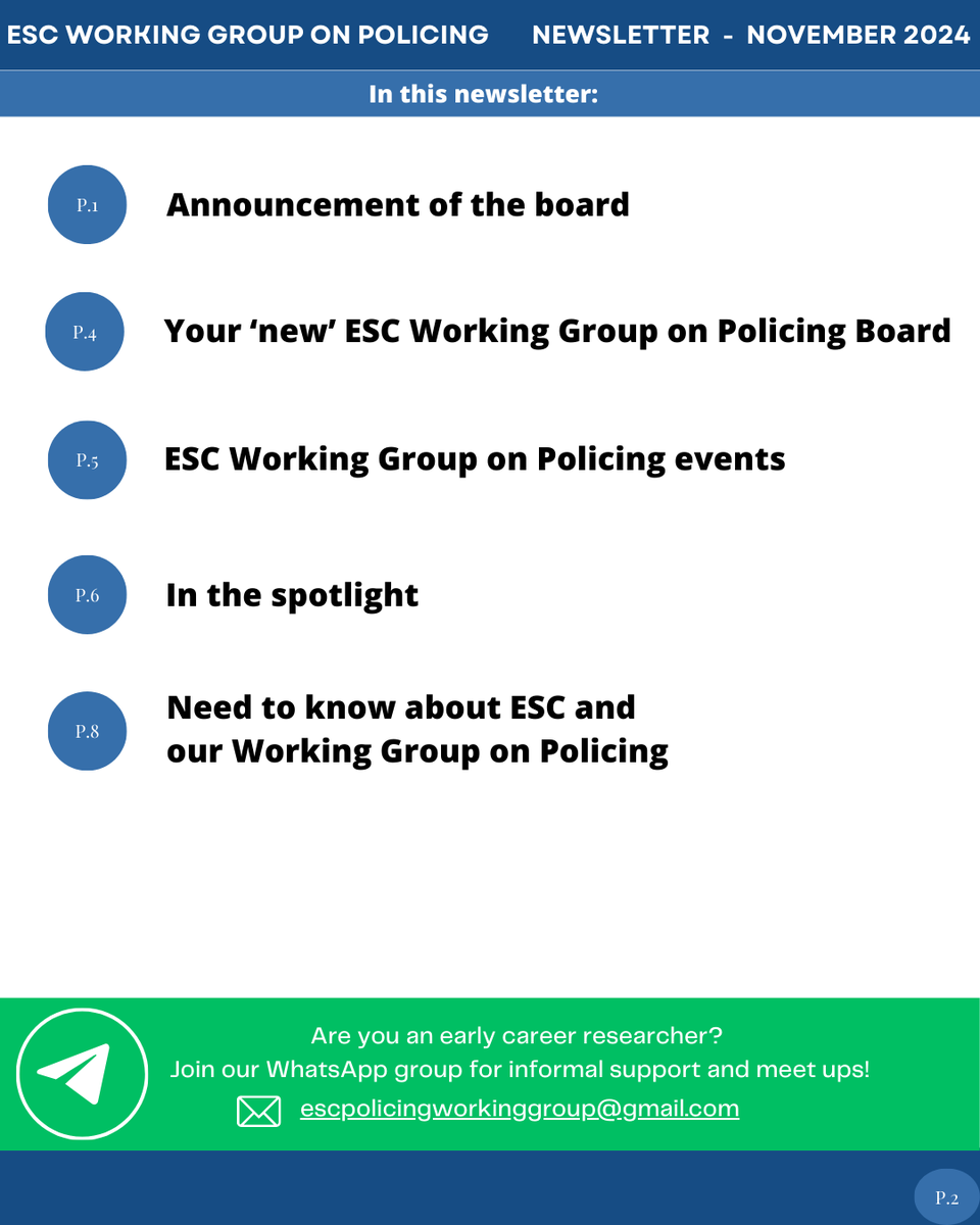WorkingEsc's tweet image. 🚨Check out our latest newsletter🚨 featuring:
✨ Meet the Board
📅 Must-attend events
🌟 In the spotlight
💡 Key insights into ESC &amp;amp; our Working Group
Stay informed &amp;amp; engaged! 👇
#PolicingResearch @esc_eurocrim