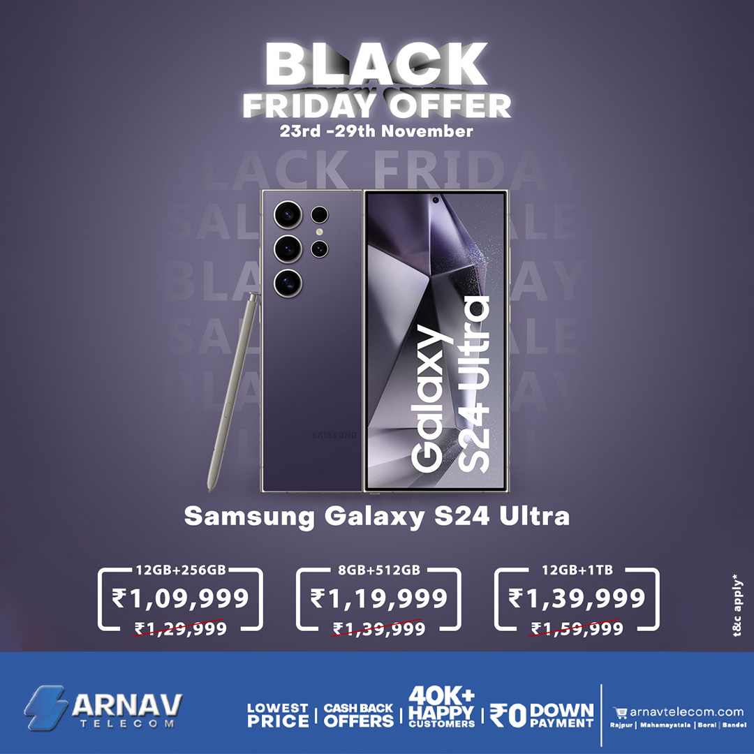 ArnavTelecom's tweet photo. 🎉 Black Friday Offer Starts Now!🎉  
🗓 Valid from 23rd to 29th November
- 🔥 Exciting deals on smartphones 
- 💸 Huge savings with exclusive discounts  
Hurry! Don’t miss out. Call 📞 8584830090 for more details!  
#BlackFridayDeals #ShopNow #ArnavTelecom https://t.co/z7p8EnYgR0