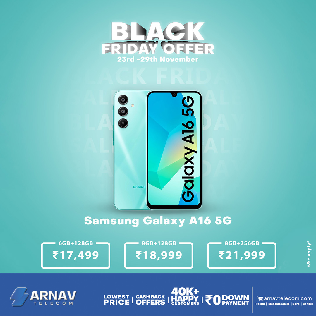 ArnavTelecom's tweet photo. 🎉 Black Friday Offer Starts Now!🎉  
🗓 Valid from 23rd to 29th November
- 🔥 Exciting deals on smartphones 
- 💸 Huge savings with exclusive discounts  
Hurry! Don’t miss out. Call 📞 8584830090 for more details!  
#BlackFridayDeals #ShopNow #ArnavTelecom https://t.co/z7p8EnYgR0