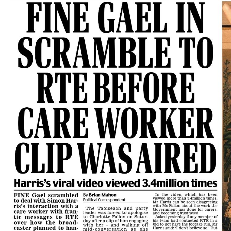 Last week: Fine Gael express outrage that Sinn Fein suggested an independent review into RTE’s editorial independence. 

This week: Fine Gael exposed attempting to interfere in RTE’s editorial independence.