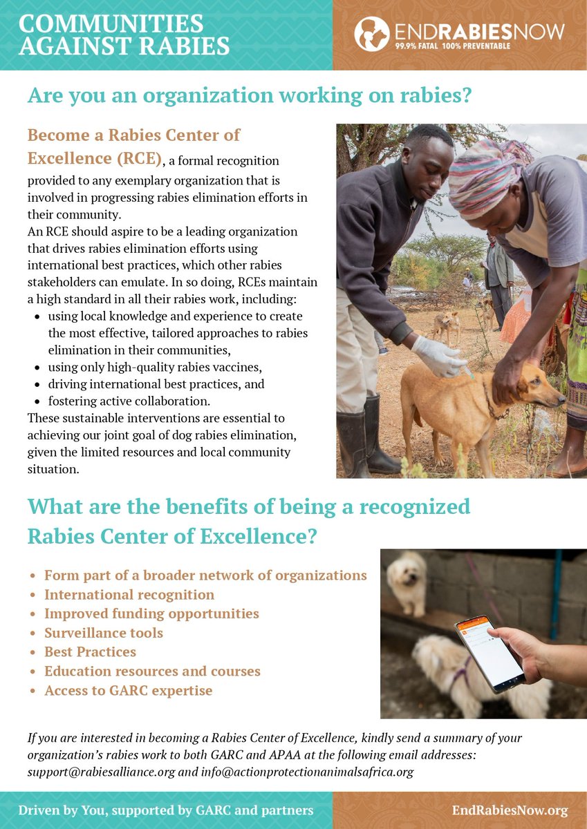 Are you and organization, association, CBO in the areas of Veterinary, livestock, animal welfare, conservation or community education in Kenya,working in the area of Rabies control and want to make that next move ahead.  <a href="/RabiesAlliance/">GARC</a> <a href="/au_ibar/">AU-IBAR</a>