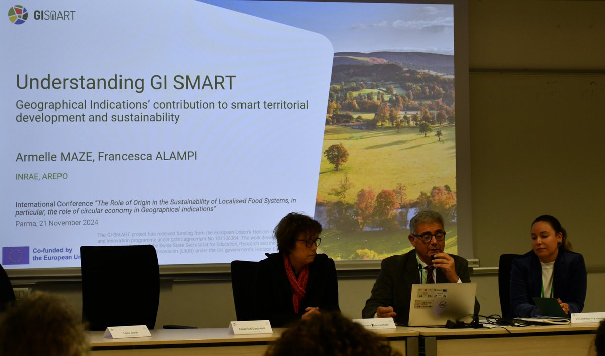 gismartproject's tweet photo. Last week @INRAE_France &amp; @arepoquality_eu presented the #GISMARTproject at the @OdtForum 2024 International Conference, hosted with @unipr

🌱The event brought together researchers, producer groups &amp; experts in interactive sessions to shape resilient and sustainable #FoodSystems https://t.co/Sg5mjmM6DA