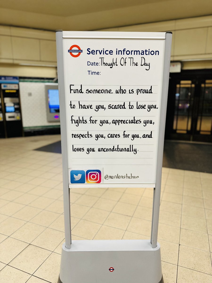 MordenStation's tweet photo. Tuesday 26th November 2024 Thought Of The Day From Morden Underground Station https://t.co/GdrULCjGPy