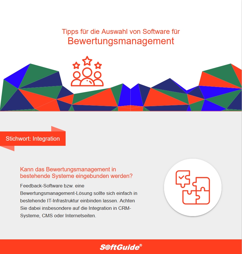 SoftGuide's tweet image. Nahtlose Integration für maximale Effizienz! #SoftwareTipp: Ihre Bewertungssoftware sollte sich problemlos in bestehende Systeme wie CRM oder CMS integrieren lassen. #SystemIntegration #SoftGuide softguide.de/software/bewer…