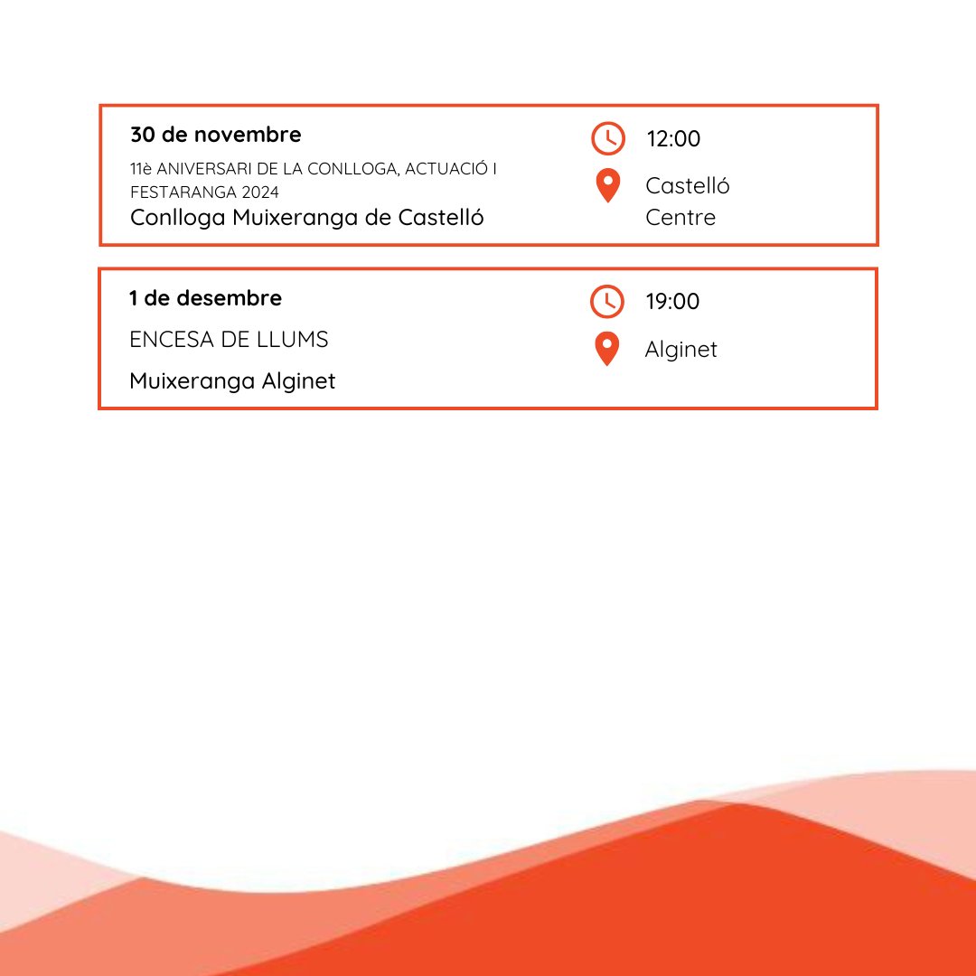 Ací teniu l'agenda muixeranguera per a la setmana #LesMuixeranguesFemPinya #AgendaMuixeranguera