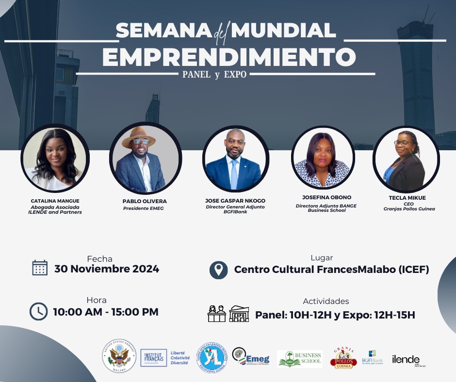 ¡𝐂𝐞𝐥𝐞𝐛𝐫𝐚 𝐥𝐚 𝐒𝐞𝐦𝐚𝐧𝐚 𝐌𝐮𝐧𝐝𝐢𝐚𝐥 𝐝𝐞𝐥 𝐄𝐦𝐩𝐫𝐞𝐧𝐝𝐢𝐦𝐢𝐞𝐧𝐭𝐨 𝐜𝐨𝐧 𝐧𝐨𝐬𝐨𝐭𝐫𝐨𝐬!

📅 𝐅𝐞𝐜𝐡𝐚: 𝟑𝟎 𝐝𝐞 𝐧𝐨𝐯𝐢𝐞𝐦𝐛𝐫𝐞
 🕙 𝐇𝐨𝐫𝐚: 𝟏𝟎:𝟎𝟎 𝐚 𝟏𝟓:𝟎𝟎
📍 𝐋𝐮𝐠𝐚𝐫: 𝐈𝐧𝐬𝐭𝐢𝐭𝐮𝐭𝐨 𝐅𝐫𝐚𝐧𝐜é𝐬 𝐨 𝐂𝐞𝐧𝐭𝐫𝐨 𝐂𝐮𝐥𝐭𝐮𝐫𝐚𝐥