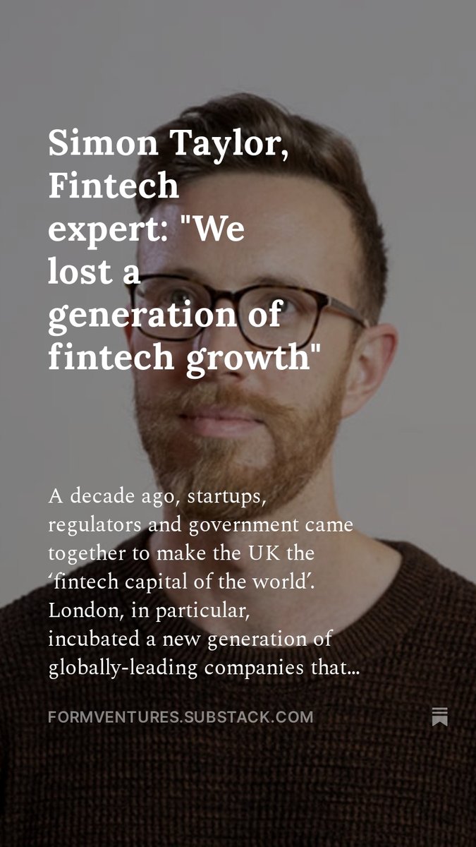 had a lot of fun chatting with <a href="/sytaylor/">Simon Taylor</a> about the state of UK fintech! we dug into:

- a lost generation of UK fintechs
- what comes next after the National Payments Vision
- rebooting the UK's entrepreneurial mindset
- fraud, and how to fix the 'scamdemic'
- why regulated
