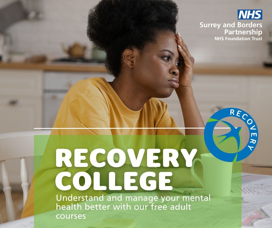 Recovery College provides free courses to help people manage their mental health needs, support their recovery and stay well. Courses are designed to increase your knowledge and skills and to help you to become an expert in your own wellbeing. Learn more: bit.ly/3ShU9XT