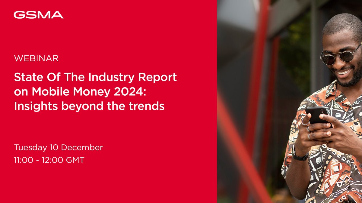 🗓️ Join us on 10 December 11am GMT for a webinar on State of the Industry Report on Mobile Money! 
Discover the key insights &amp; trends driving mobile money's progress in Sub-Saharan Africa and Asia.

🔗 linkedin.com/feed/update/ur…