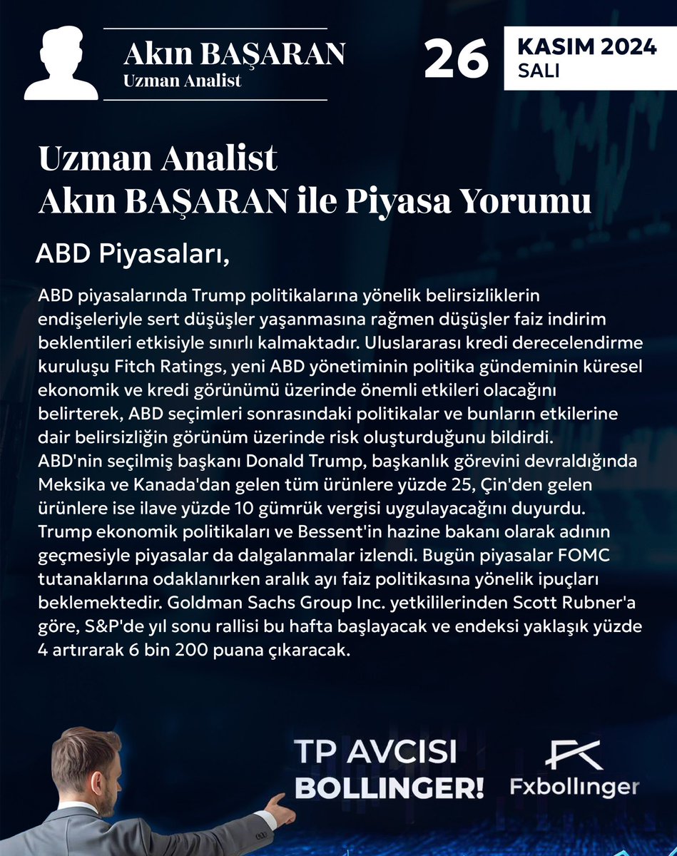 fxbollinger's tweet image. 👨🏻‍💻🔴FXBOLLİNGER ailesinden Uzman Analistimiz Akın Başaran’ın bugünkü yorumu ABD piyasaları 
#analist #analiz #fx #yatırım #abd #piyasa