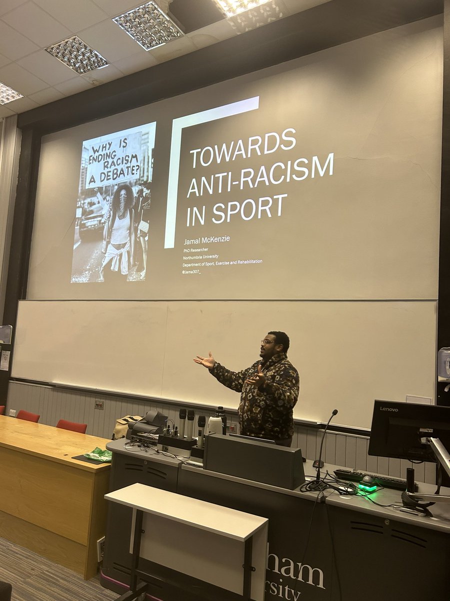 Psyched for this mornings lecture with <a href="/Jama307_/">Jama</a> for Applied Sociology of Sport <a href="/DUSportExSci/">Dept of Sport & Exercise Sciences, Durham Uni.</a>. Pioneering work!
