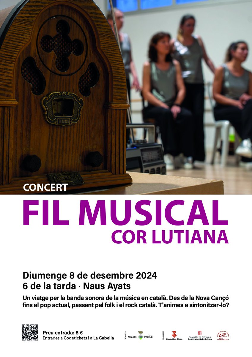 Des de la Nova Cançó fins al pop actual, passant pel folk i el rock català. T’animes a sintonitzar-lo? 

Podeu comprar les entrades a La Gabella o aquí entradas.codetickets.com/entradas/fil-m…