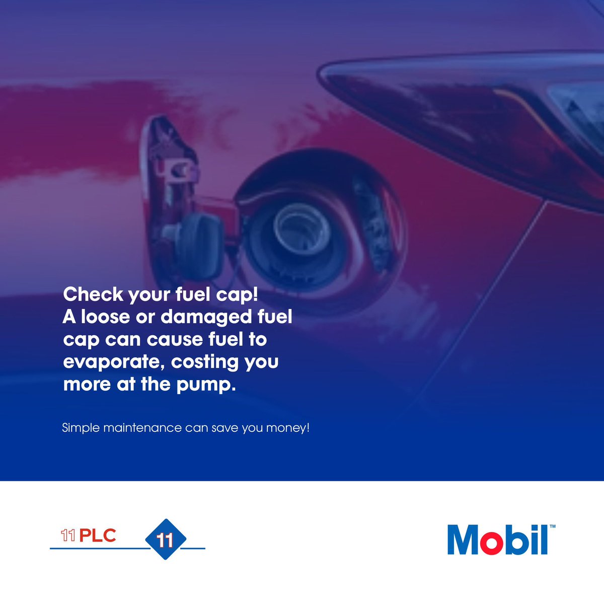 11PLC's tweet image. Did you know a faulty fuel cap could be costing you extra at the pump? Prevent fuel loss and keep your car running efficiently with regular maintenance checks. Small fixes make a big difference!

#FuelSavings #CarCareMadeEasy #EfficientDriving #SmartMaintenance #EngineHealth
