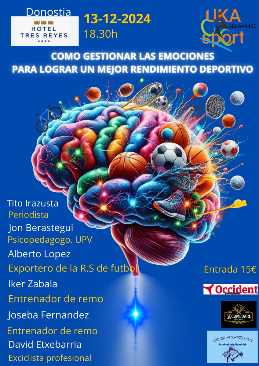 Un lujo de cartel,
<a href="/TitoIrazusta/">Tito Irazusta</a>
<a href="/berastegui/">Juliana Berastegui</a>
<a href="/Albertolopez/">Alberto Lopez</a>
<a href="/ikerzabala/">Iker Zabala Loroño</a>
<a href="/Joseba35/">Joseba Fernández</a>
<a href="/tatxu73/">David Etxebarria</a>
Que ganas de oírles,
charla/coloquio
como gesrionar las emociones
paralograr un mejor rendimientodeportivo 
#donosti #donostikirolak  #kirolak #ayuntamientodonosti 
 #emociones  #Ciclismo