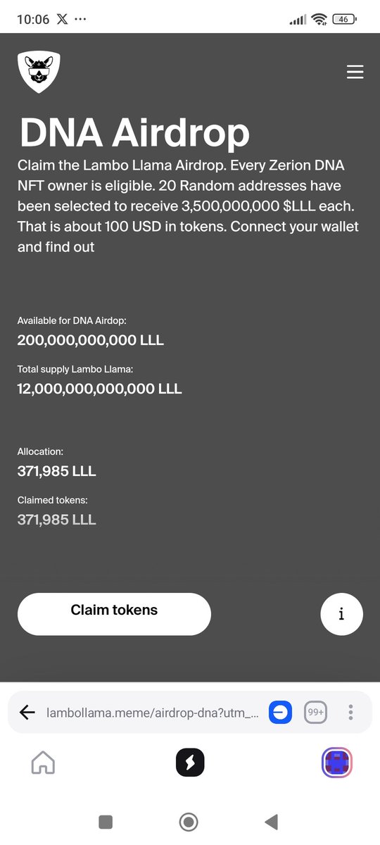 cryptobiss (Ø,G) f(⚡lvl🆙 🎒🎩 (@lateefrilwanak1) on Twitter photo <a href="/LamboLlamaMeme/">Lambo Llama</a> just claimed mine too when closed claim and redistribute allocation to community back <a href="/LamboLlamaMeme/">Lambo Llama</a> just claimed mine too when closed claim and redistribute allocation to community back
