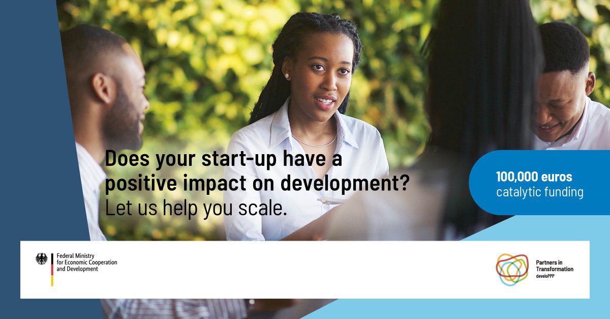 🇨🇮 Entrepreneurs in Côte d’Ivoire: Apply by December 31, 2024, for up to EUR 100,000 in non-dilutive funding from develoPPP Ventures to scale your startup. Learn more🔗 developpp.de/en/application… #IvoryCoast #Funding #investment #startup  #cotedivoire