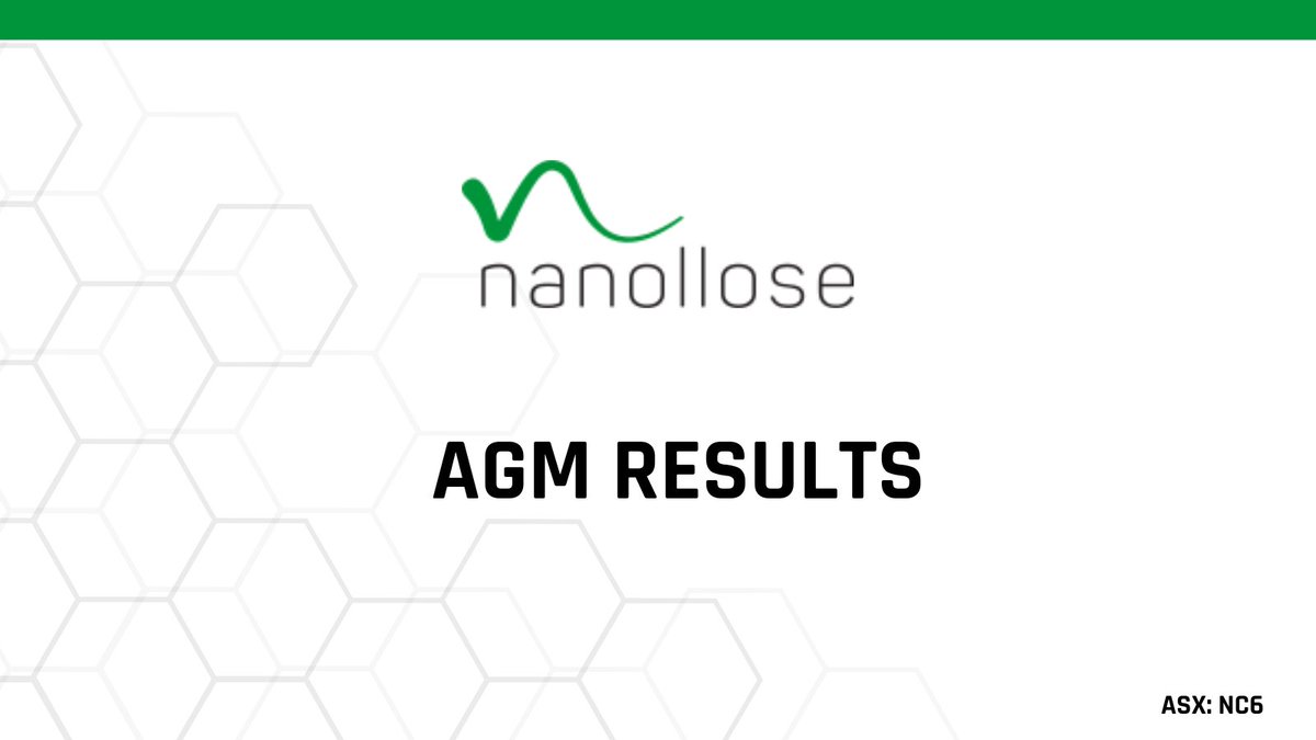 nanollose's tweet photo. 📢 Nanollose Limited (ASX:NC6) held its 2024 AGM at Bentley Technology Park. ✅ All resolutions were passed via poll. https://t.co/Ma9nPVkjLg #NC6 #ASX https://t.co/pAshCjUBI5