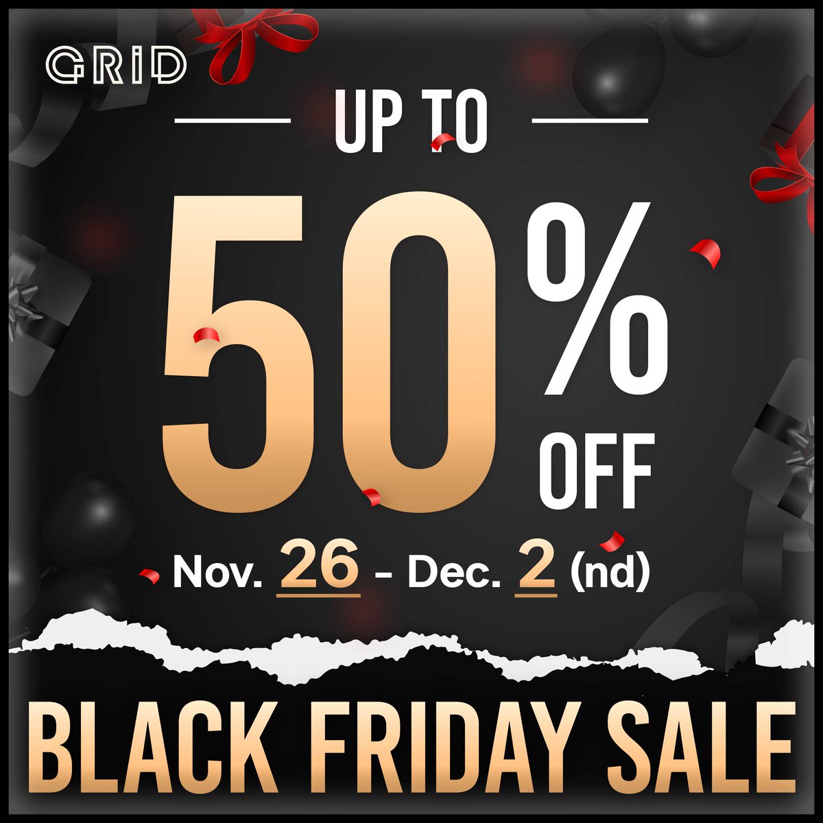 GridStudiocc's tweet image. &quot;⏰Black Friday is here! UP TO 50% OFF&quot;

Our biggest sale of the year has officially started. Don’t miss out on our exclusive deals！
Shop now: gridstudio.cc/bf  ⬅️

#BlackFridayDeals #gridstudio #nostalgia