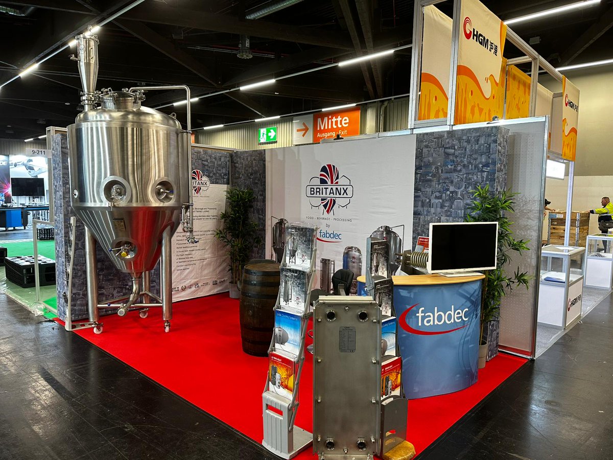 Britanx_'s tweet photo. BrauBeviale has begun, we're here and are ready to show you what we've got!

Come visit us at stand 211 in hall 9 to experience quality firsthand!

For more information please visit our website:
https://t.co/okki4h0xZ3

#Braubeviale #britanx #stainlesssteel #fabdec #brewery https://t.co/jxdBHkblc7