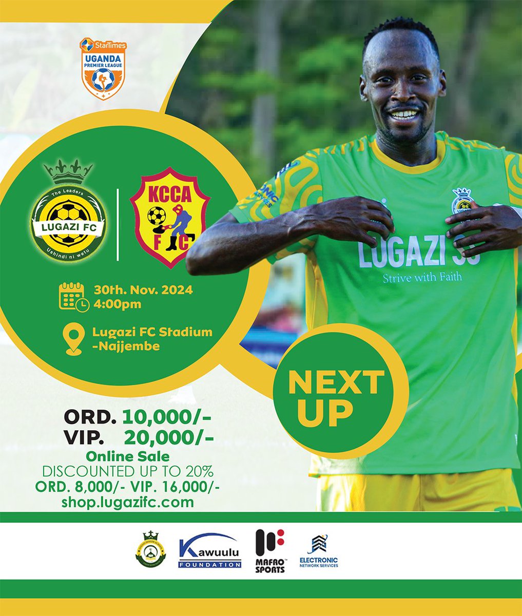 IanAmanya8's tweet photo. 🆙️ NEXT  @ HOME🟢  🆚️ KCCA 🟡 
@LugaziFC @UPL
LUGKCC
📸 @Talenga3
IA8 https://t.co/t49fJUSw6Q