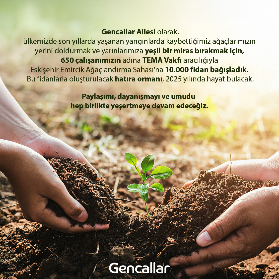 gencallaronline's tweet photo. Gencallar Ailesi olarak, ülkemizde son yıllarda yaşanan yangınlarda kaybettiğimiz ağaçlarımızın yerini doldurmak ve geleceğe yeşil bir dünya bırakmak için, TEMA Vakfı aracılığıyla 650 çalışanımız adına  Eskişehir Emircik Ağaçlandırma Sahası’na 10.000 fidan bağışladık. https://t.co/GRD3j3gR2Y