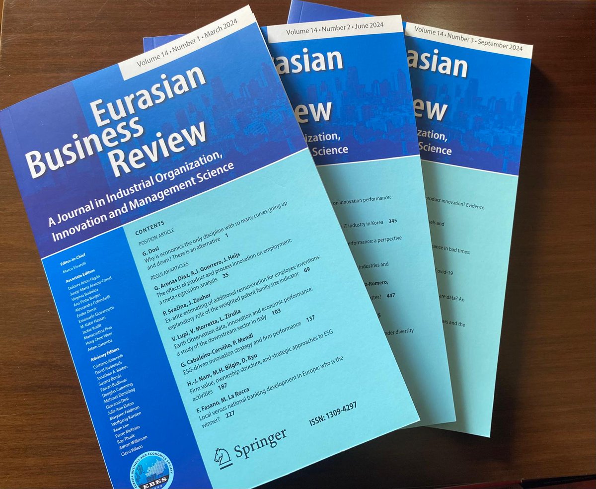 🚀 Exciting News for EABR! 🚀
We're thrilled to announce that Eurasian Business Review (EABR) has been included in the List of Journals in Economics by the French National Council of Universities with a Rank B classification! 🎉
A huge thank you to our dedicated team! 🙏📚
#EABR