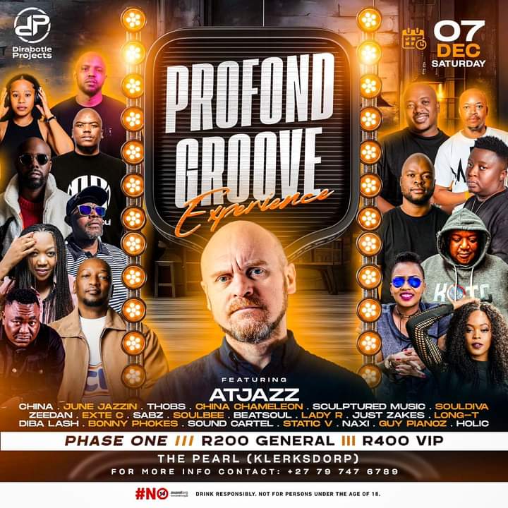 DjSabz_ZA's tweet photo. Get ready for an unforgettable experience with Atjazz at the Profond Groove Experience alongside a super lineup🎶🎵🔊🔊🔥🔥🔥🔥🔥💯
Don’t wait—grab your Phase 1 (Early Bird) tickets now! 🎟️
https://t.co/2V0iZCdl6q
#ProfondGroove #DeepHouseVibes #Maglera #AtJazz #HouseMusic https://t.co/B8GMv7w9vW