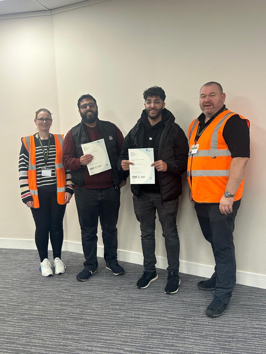Aim2Learn's tweet image. Congratulations to two of our learners on completing their course and securing job roles with Morrison Telecoms! At Aim2Learn we aspire to help individuals gain successful employment within the sector on completion of their course and with hard work these learners succeeded.