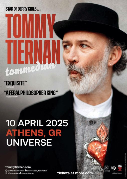 GreekIrishSoc's tweet photo. Irish acts in Athens, 2025!

Johnny Logan, 24 March
Tommy Tiernan (@Tommedian), 10 April
Kneecap (@KNEECAPCEOL), 13 July 

Bígí ann! https://t.co/IMgyPUc6QI